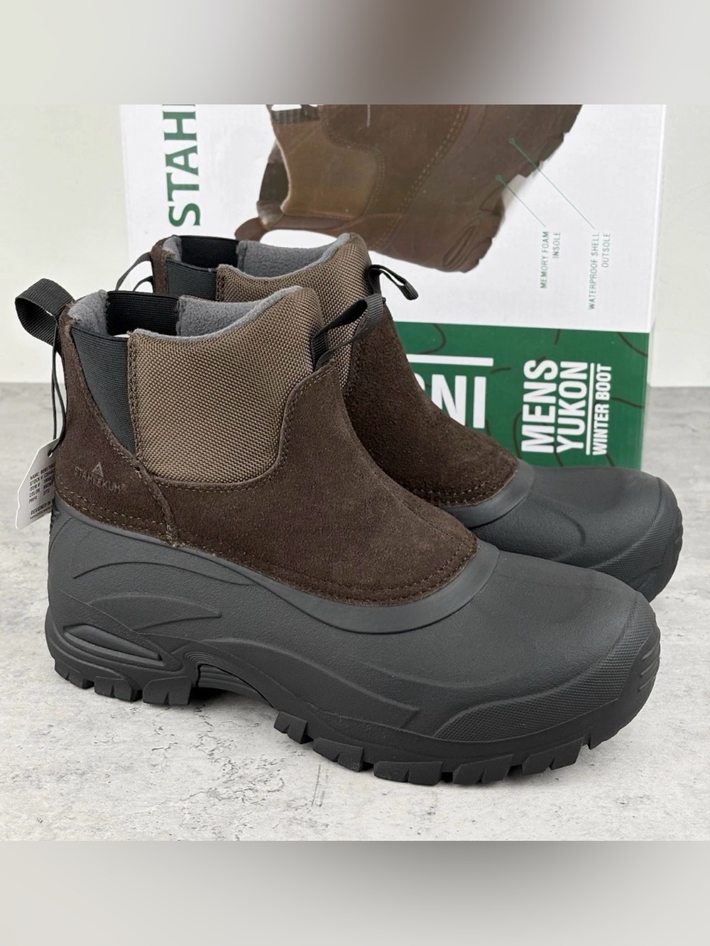 Staheekum Yukon 3M Thinsulate Snow Boots Men’s Size 11 Brown New In Box Pull On